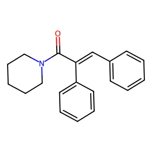 1-(2,3-diphenylacryloyl)piperidine structure