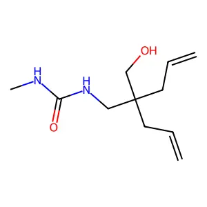 1-[2-(hydroxymethyl)-2-prop-2-enylpent-4-enyl]-3-methylurea structure