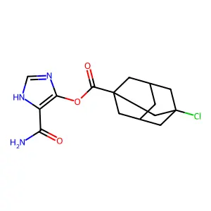 (5-carbamoyl-1H-imidazol-4-yl) 3-chloroadamantane-1-carboxylate structure