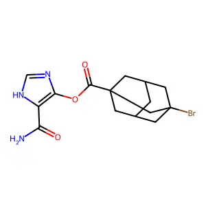 (5-carbamoyl-1H-imidazol-4-yl) 3-bromoadamantane-1-carboxylate structure
