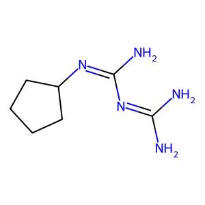 N-cyclopentylimidodicarbonimidic diamide structure