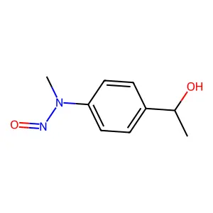 N-[4-(1-hydroxyethyl)phenyl]-N-methylnitrous amide structure