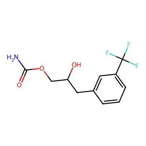 [2-hydroxy-3-[3-(trifluoromethyl)phenyl]propyl] carbamate structure