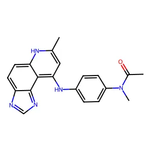 N-methyl-N-[4-[(7-methyl-6H-imidazo[4,5-f]quinolin-9-yl)amino]phenyl]acetamide structure