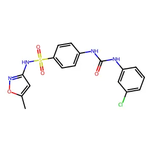 1-(3-chlorophenyl)-3-[4-[(5-methyl-1,2-oxazol-3-yl)sulfamoyl]phenyl]urea structure