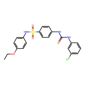 1-(3-chlorophenyl)-3-[4-[(4-ethoxyphenyl)sulfamoyl]phenyl]urea structure
