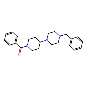 1-(1-benzoyl-4-piperidinyl)-4-benzylpiperazine structure