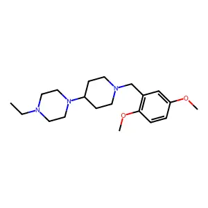 1-[1-(2,5-dimethoxybenzyl)-4-piperidinyl]-4-ethylpiperazine structure