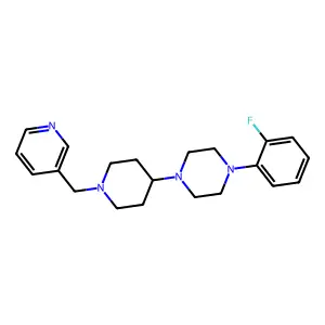 1-(2-fluorophenyl)-4-[1-(pyridin-3-ylmethyl)piperidin-4-yl]piperazine structure