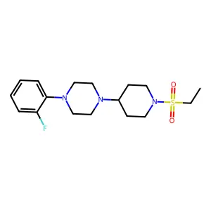 1-(1-ethylsulfonylpiperidin-4-yl)-4-(2-fluorophenyl)piperazine structure