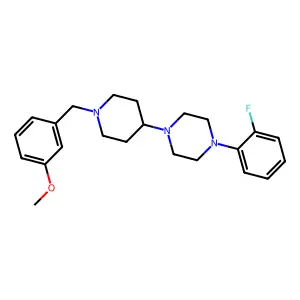 1-(2-fluorophenyl)-4-[1-[(3-methoxyphenyl)methyl]piperidin-4-yl]piperazine structure