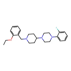 1-[1-[(2-ethoxyphenyl)methyl]piperidin-4-yl]-4-(2-fluorophenyl)piperazine structure