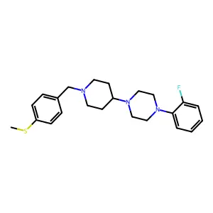 1-(2-fluorophenyl)-4-[1-[(4-methylsulfanylphenyl)methyl]piperidin-4-yl]piperazine structure