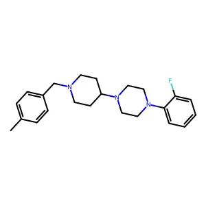 1-(2-fluorophenyl)-4-[1-[(4-methylphenyl)methyl]piperidin-4-yl]piperazine structure