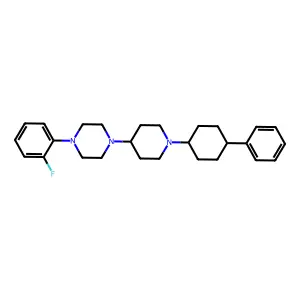 1-(2-fluorophenyl)-4-[1-(4-phenylcyclohexyl)piperidin-4-yl]piperazine structure