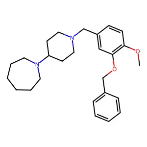 1-[1-[(4-methoxy-3-phenylmethoxyphenyl)methyl]piperidin-4-yl]azepane structure