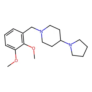 1-(2,3-dimethoxybenzyl)-4-(pyrrolidin-1-yl)piperidine structure