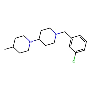 1'-(3-chlorobenzyl)-4-methyl-1,4'-bipiperidine structure