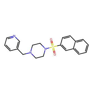 1-(2-naphthylsulfonyl)-4-(3-pyridylmethyl)piperazine structure