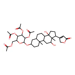 Digoxigenin-beta-tetraacetyl-D-glucoside structure
