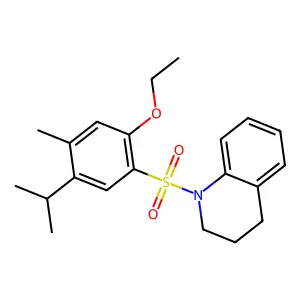 1-(2-ethoxy-4-methyl-5-propan-2-ylphenyl)sulfonyl-3,4-dihydro-2H-quinoline structure