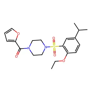 1-[(2-ethoxy-5-isopropylphenyl)sulfonyl]-4-(2-furoyl)piperazine structure
