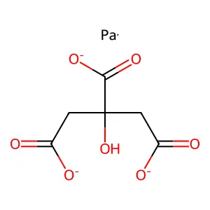 1,2,3-Propanetricarboxylic acid, 2-hydroxy-, protactinium-231Pa salt structure