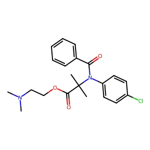 ALANINE, N-BENZOYL-N-(p-CHLOROPHENYL)-2-METHYL-, 2-(DIMETHYLAMINO)ETHYL ESTER structure