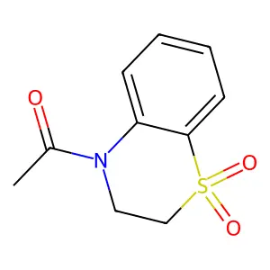 1-(1,1-dioxo-2,3-dihydro-1lambda6,4-benzothiazin-4-yl)ethanone structure