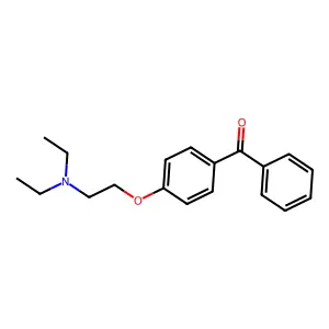[4-[2-(diethylamino)ethoxy]phenyl]-phenylmethanone structure