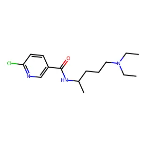 6-chloro-N-[5-(diethylamino)pentan-2-yl]pyridine-3-carboxamide structure