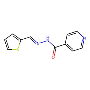 N-(thiophen-2-ylmethylideneamino)pyridine-4-carboxamide structure
