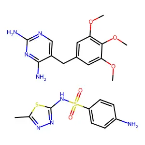 4-amino-N-(5-methyl-1,3,4-thiadiazol-2-yl)benzenesulfonamide5-[(3,4,5-trimethoxyphenyl)methyl]pyrimidine-2,4-diamine structure