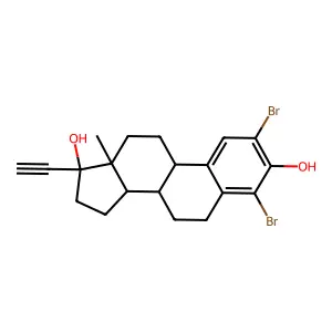 Compound C20H22Br2O2 structure