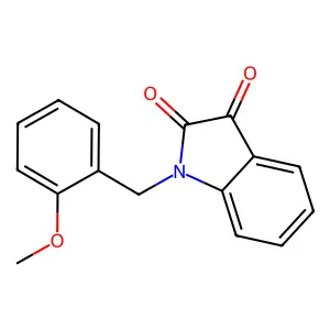 1-(2-methoxybenzyl)-1H-indole-2,3-dione structure