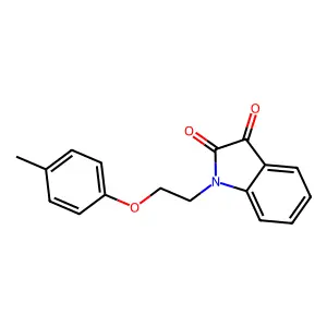 1-[2-(4-methylphenoxy)ethyl]indole-2,3-dione structure