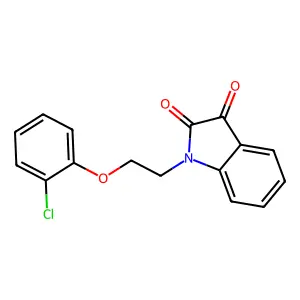 1-[2-(2-chlorophenoxy)ethyl]indole-2,3-dione structure