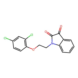 1-[2-(2,4-dichlorophenoxy)ethyl]indole-2,3-dione structure