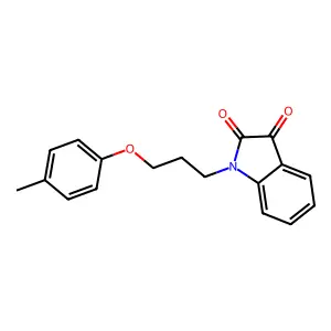 1-[3-(4-methylphenoxy)propyl]indole-2,3-dione structure