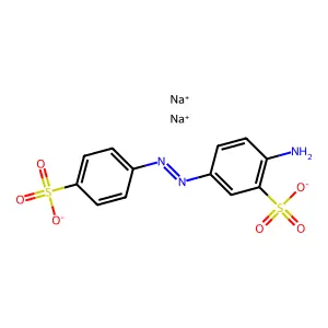 disodium2-amino-5-[(4-sulfonatophenyl)diazenyl]benzenesulfonate structure