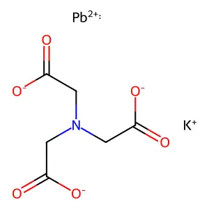 potassium2-[bis(carboxylatomethyl)amino]acetatelead(2+) structure
