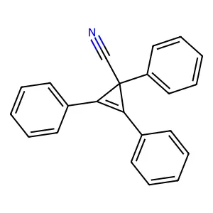 1,2,3-triphenylcycloprop-2-ene-1-carbonitrile structure