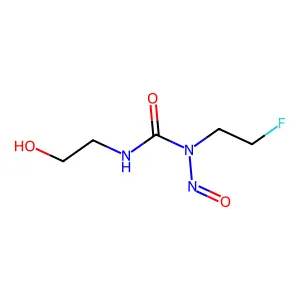 1-(2-fluoroethyl)-3-(2-hydroxyethyl)-1-nitrosourea structure