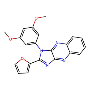 1-(3,5-dimethoxyphenyl)-2-(furan-2-yl)-1H-imidazo[4,5-b]quinoxaline structure