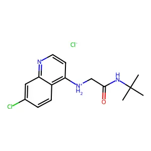 [2-(tert-butylamino)-2-oxoethyl]-(7-chloroquinolin-4-yl)azanium chloride structure