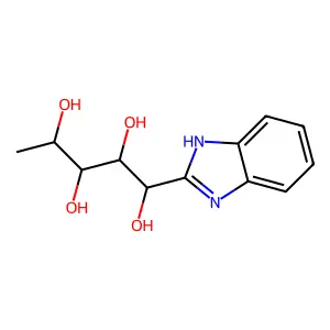 1-(1H-benzimidazol-2-yl)pentane-1,2,3,4-tetrol structure