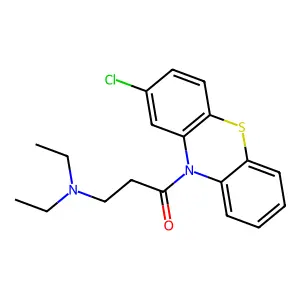 1-(2-chlorophenothiazin-10-yl)-3-(diethylamino)propan-1-one structure