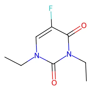 1,3-diethyl-5-fluoropyrimidine-2,4-dione structure