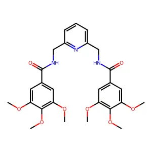 2,6-Bis(3,4,5-trimethoxybenzoylaminomethyl)pyridine structure