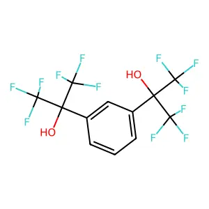 1,1,1,3,3,3-hexafluoro-2-[3-(1,1,1,3,3,3-hexafluoro-2-hydroxypropan-2-yl)phenyl]propan-2-ol structure